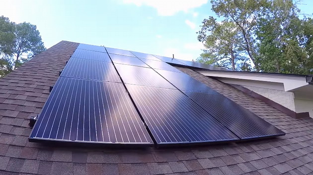 solar PV system on the roof