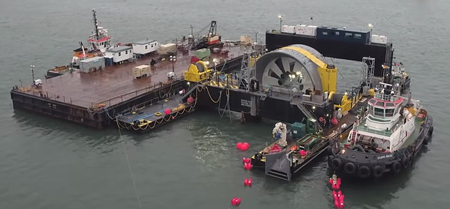 Tidal turbine installed in Nova Scotia