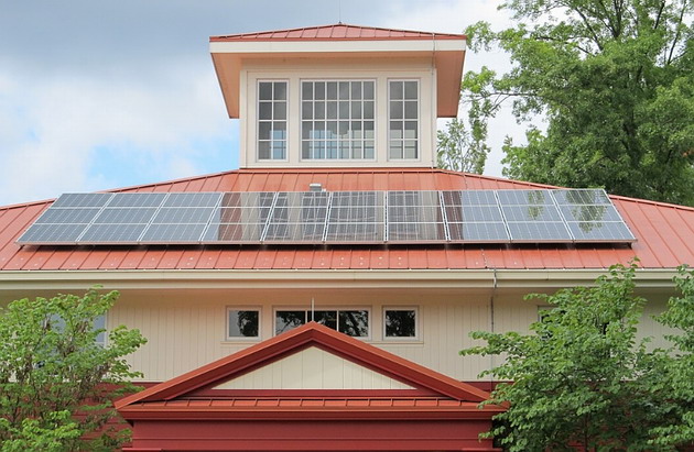 solar power on the roof