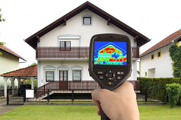 Thermal image of a house