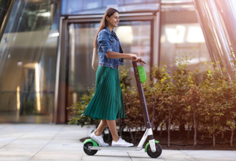 Electric scooters are a green alternative for commuting to work